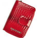 Dámske Malé peňaženky gregorio červenej farby v modernom štýle na zips 
