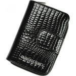 Dámske Malé peňaženky gregorio čiernej farby v modernom štýle na zips 