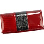 Dámska kožená peňaženka červeno/čierna - Cavaldi Fluorenca červená