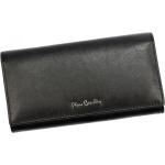 Dámske Luxusné peňaženky Pierre Cardin čiernej farby na zips s cvokmi 