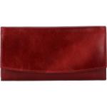Dámske Kožené peňaženky tmavo červenej farby na zips 