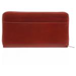 Dámske Kožené peňaženky tmavo červenej farby na zips 