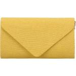 Dámske Elegantné kabelky žltej farby v elegantnom štýle zo syntetiky s cvokmi 