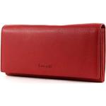 Dámske Elegantné peňaženky Bugatti červenej farby v modernom štýle na zips 