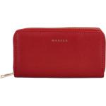 Dámske Veľké peňaženky MAXFLY červenej farby z koženky na zips Vegan 