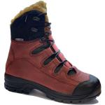 Dámske Vysoké turistické topánky červenej farby technológia Vibram podrážka vo veľkosti 36 s výškou opätku viac ako 9 cm na zimu 