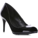 Dámske Lodičky na ihličkovom podpätku ideal shoes čiernej farby v elegantnom štýle v zľave na jar 