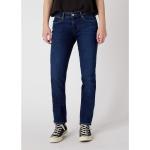Dámske Straight Fit jeans WRANGLER modrej farby z bavlny vo veľkosti XXS so šírkou 27 s dĺžkou 30 