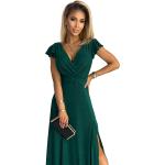 Dámske Dlhé šaty numoco zelenej farby v trblietavom štýle z polyesteru vo veľkosti XXL s dĺžkou: Maxi s glitrami v zľave 