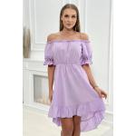 Dámske Čipkované šaty fialovej farby z bavlny Onesize 