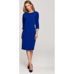 Dámske Denné šaty stylove modrej farby z polyesteru vo veľkosti XXL v zľave 