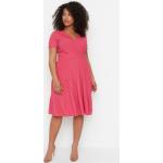 Dámske Denné šaty Trendyol ružovej farby z polyesteru vo veľkosti XXL v zľave 