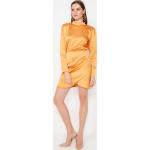 Dámske Spoločenské šaty Trendyol oranžovej farby z polyesteru vo veľkosti S v zľave 