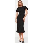 Dámske Denné šaty Trendyol čiernej farby z polyesteru vo veľkosti L s dĺžkou: Pod kolená v zľave 