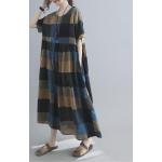 Dámske Dlhé šaty v ležérnom štýle z bavlny Oversize s polorukávmi s dĺžkou: Maxi 