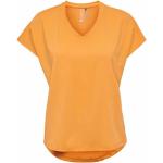 Dámske Tričká s dlhým rukávom ONLY Only Play oranžovej farby v športovom štýle s dlhými rukávmi 