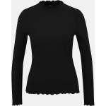 Dámske Tričká s dlhým rukávom ONLY čiernej farby z polyesteru technológia Oeko-tex s dlhými rukávmi v zľave udržateľná móda 