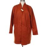 Dámske Kabáty Sublevel oranžovej farby v zľave na zimu 