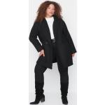 Dámske Kabáty Trendyol čiernej farby z bavlny vo veľkosti 5 XL v zľave na zimu 