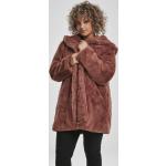 Dámsky kabát // Urban Classics Ladies Hooded Teddy Coat darkrose