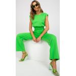 Dámske Crop topy FashionHunters svetlo zelenej farby monochromatický štýl z bavlny v zľave 
