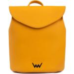 Dámske Školské batohy Vuch žltej farby v modernom štýle na zips s motívom Loriot 