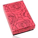 Krabičky Šperky eshop červenej farby s kvetinovým vzorom z papiera s motívom: Ruža 