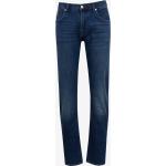 Pánske Slim Fit jeans Emporio Armani tmavo modrej farby z bavlny v zľave 