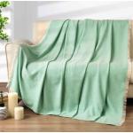 Prehozy na posteľ zelenej farby z bavlny 