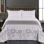 Prehozy na posteľ Decoking sivej farby s prešívaným vzorom z polyesteru 240x220 v zľave 