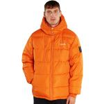 Pánske Zimné bundy dedicated oranžovej farby v ležérnom štýle z polyesteru na gombíky Kapucňa v zľave udržateľná móda 