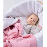 Detské deky ružovej farby z bavlny 100x80 