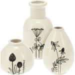 Vázy s kvetinovým vzorom z keramiky 3 ks balenie 