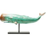 Dizajnové sošky KARE DESIGN zelenej farby z umelého kameňa s motívom: Veľryba 