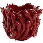 Vázy červenej farby z keramiky 