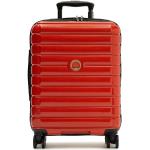 Pánske Malé cestovné kufre Delsey červenej farby v zľave 