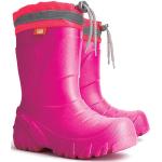 Dievčenské Vysoké gumáky Demar ružovej farby vo veľkosti 25 s výškou opätku viac ako 9 cm šnurovacie na zimu 
