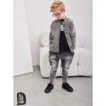 Chlapčenské Detské kabáty sivej farby z bavlny do 8 rokov 