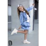Dievčenské Detské bundy modrej farby z bavlny do 4 rokov 