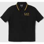 Chlapčenské Detské tričká EA7 čiernej farby z bavlny v zľave 