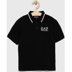 Chlapčenské Detské tričká EA7 čiernej farby z bavlny v zľave 