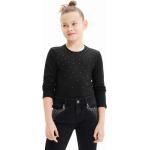 Dievčenské Detské tričká s dlhým rukávom Desigual Desigual čiernej farby z bavlny s dlhými rukávmi 