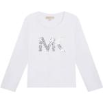 Dievčenské Designer Detské tričká s dlhým rukávom Michael Kors bielej farby z bavlny do 4 rokov s dlhými rukávmi v zľave 