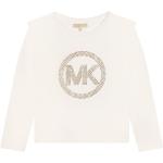 Dievčenské Designer Detské tričká s dlhým rukávom Michael Kors bielej farby z bavlny s dlhými rukávmi v zľave 