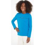 Dievčenské Detské tričká s dlhým rukávom Tommy Hilfiger modrej farby z bavlny do 18 mesiacov s dlhými rukávmi v zľave 