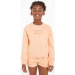 Dievčenské Detské mikiny Calvin Klein Jeans oranžovej farby z bavlny v zľave 