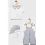 Chlapčenské Detské komplety jamiks BIO sivej farby z bavlny do 12 mesiacov udržateľná móda 