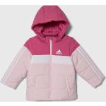 Dievčenské Detské zimné bundy adidas ružovej farby s prešívaným vzorom zo syntetiky do 10 rokov udržateľná móda 