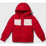 Dievčenské Detské zimné bundy Guess červenej farby z polyesteru 