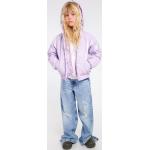 Dievčenské Detské zimné bundy Guess fialovej farby z bavlny 
